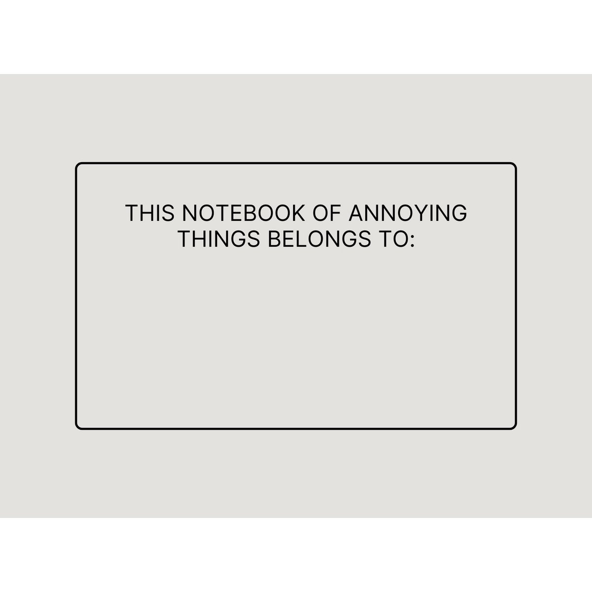 Notizheft / Annoy