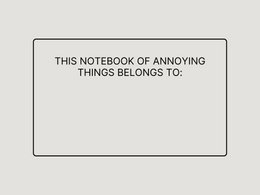 Notizheft / Annoy