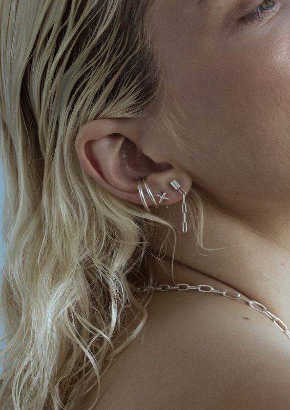 Ripples Ear Cuff Silver