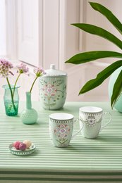 Set/2 Mugs Large Lily&Lotus Light Green 350ml