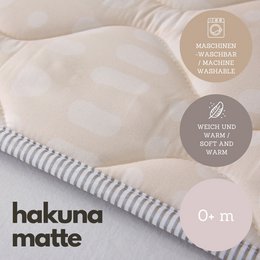Tappetino da gioco trapuntato opaco Hakuna – Hygge, Beige (1,27 x 1,27 m)