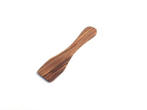 Lepel 10 cm ijslepel zoutlepel van olijfhout