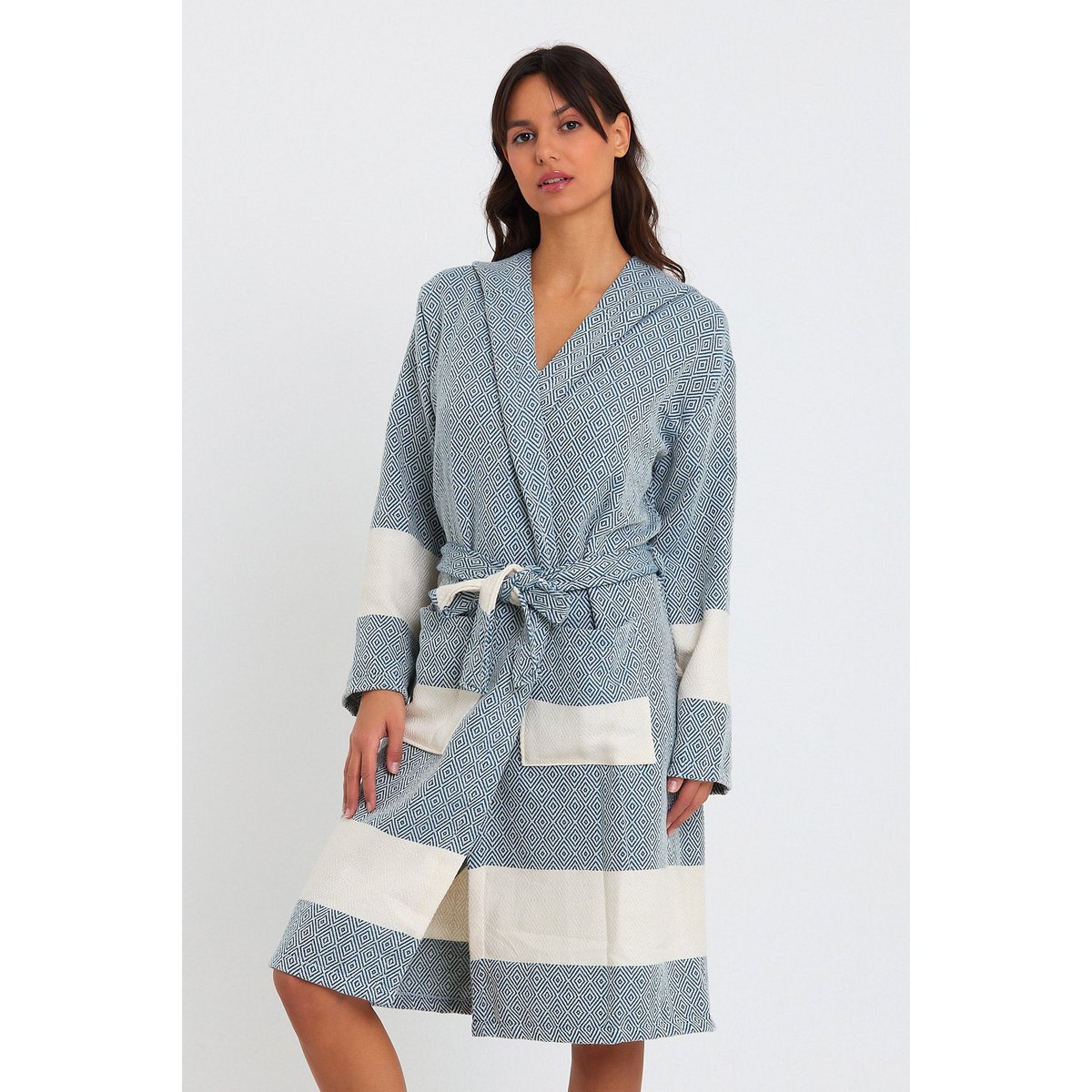Diamond Bathrobe - Petrol
