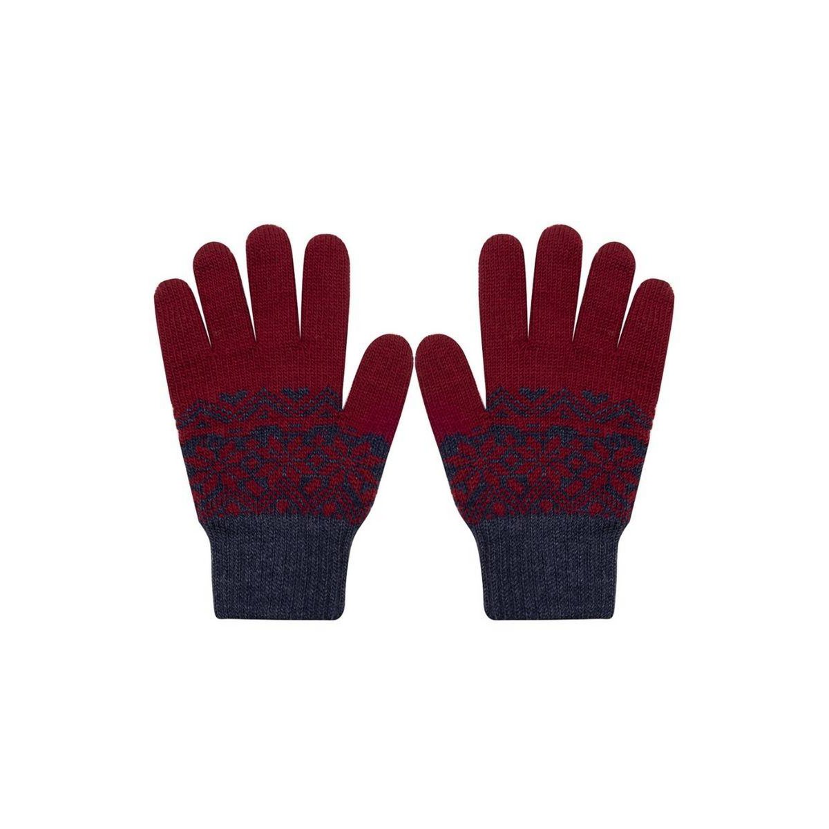 Gloves - 30% wool BALBINA - RED