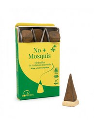 Nein+Mosquis BIOAROMA Pyramide. 10 Stück und inklusive Keramikträger. ICEA-Zertifikat. Ayurveda. Fairer Handel. Null Abfall.
