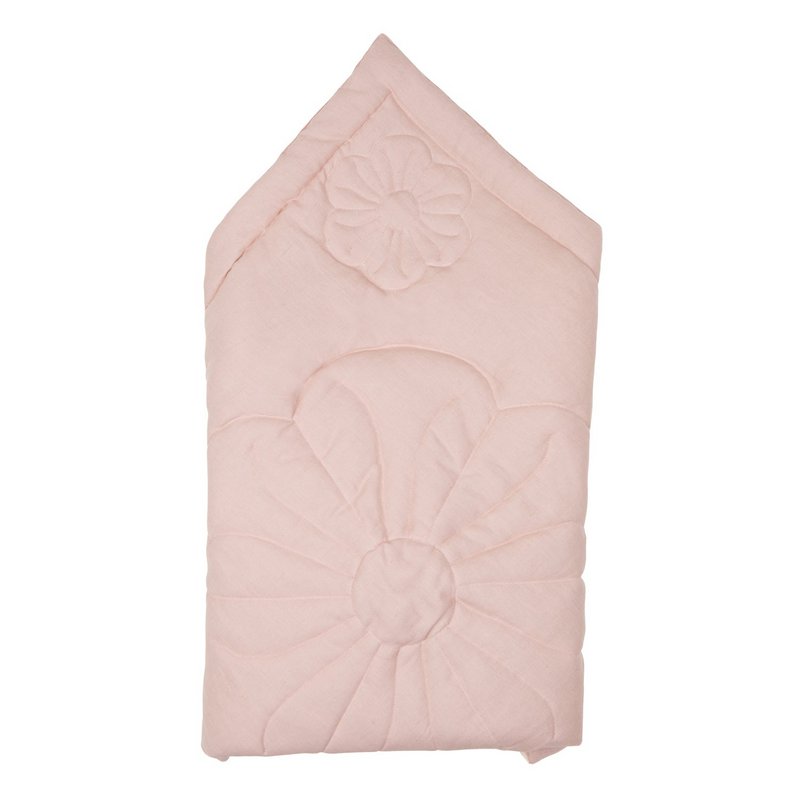 Cuerno de bebé flor de lino "Rosa empolvado"