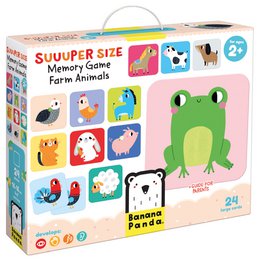 Suuuper Størrelse Memory Game Farm Animals 2+
