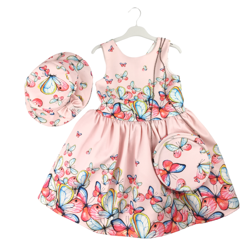 Children's dress with hat and bag "Butterfly"/BE 454-700