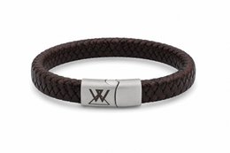 Leren armband 12mm - With collectie