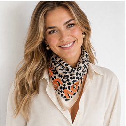 HS 70x70 Satin Look Scarf Animal Print - Multiple Prints