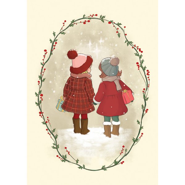 Postkarte Wintermädchen