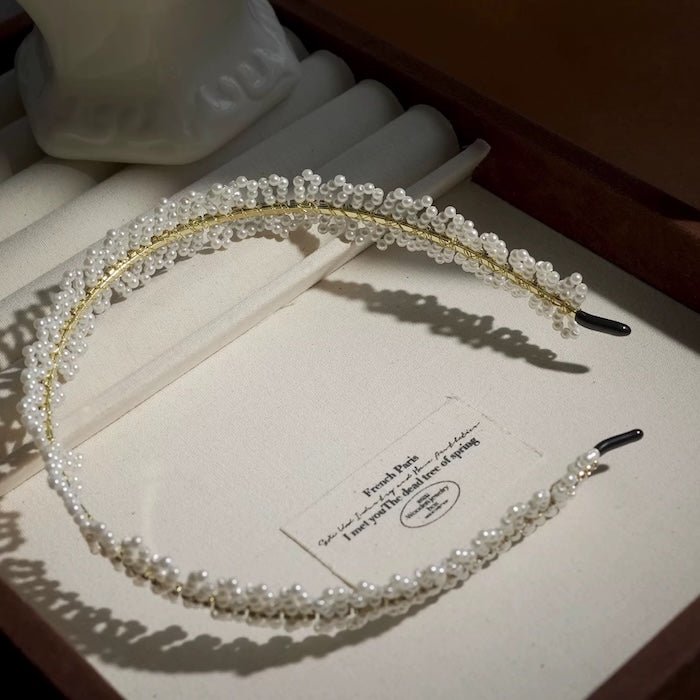Handmade Delicate Pearls Headband