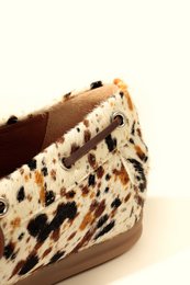 KAI COW PRINT – Leren bootschoenen met haar erop