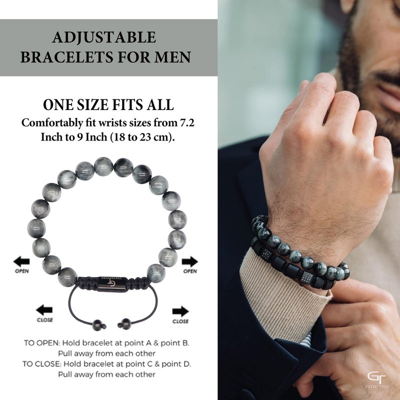 Herren-Armband mit EAGLE EYE-Perlen