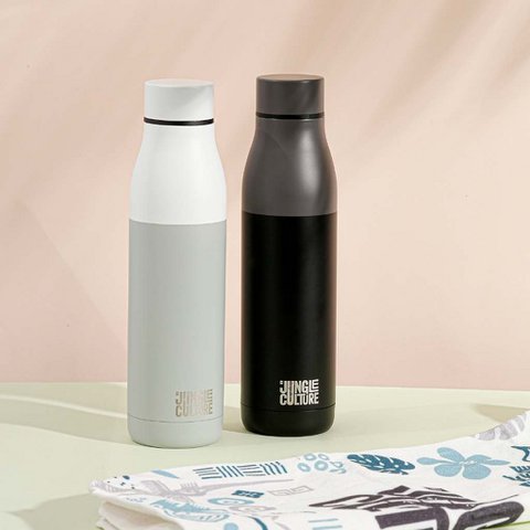 Reusable Stainless Steel Metal Water Bottles - 650ml