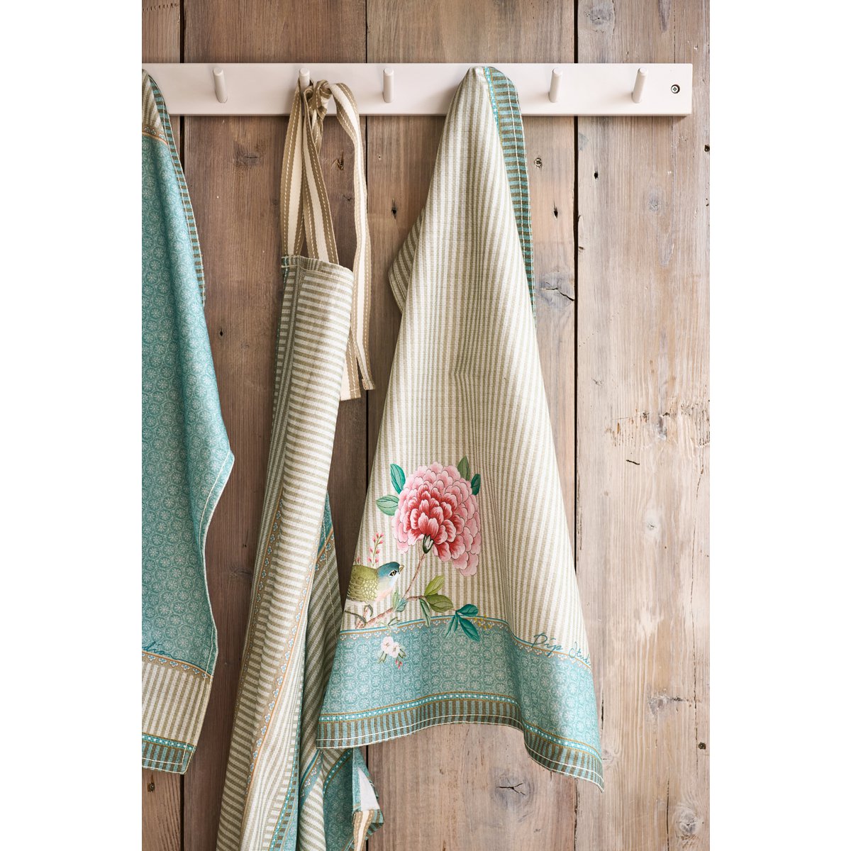 Tea Towel Blushing Birds Khaki 50x70cm