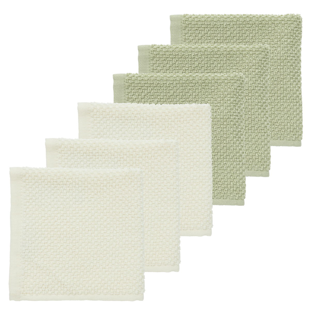 Mouth wipes terry Popcorn Natural/Soft Olive