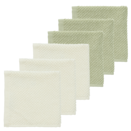 Mouth wipes terry Popcorn Natural/Soft Olive