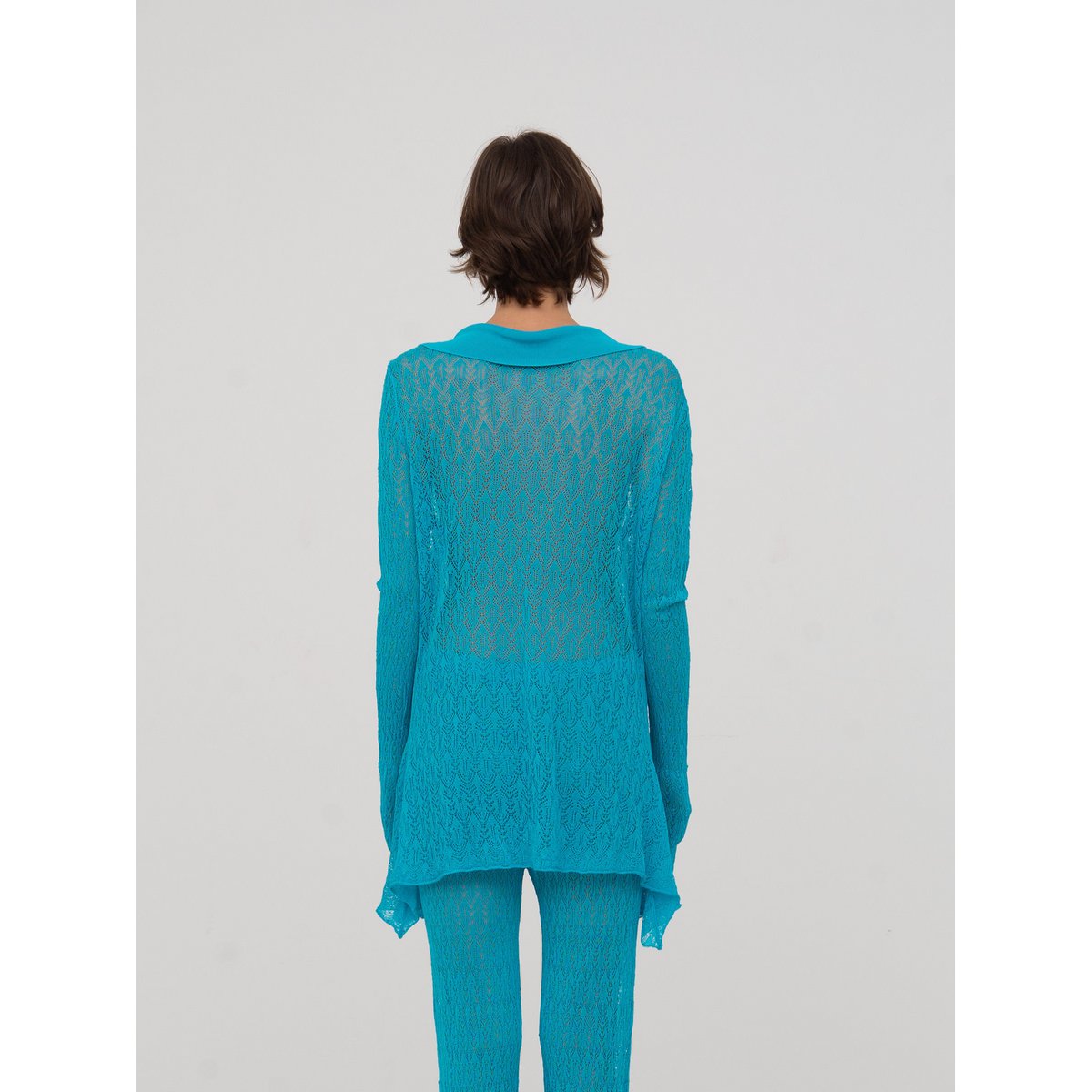 Saint gebreide blauwe maxi-top
