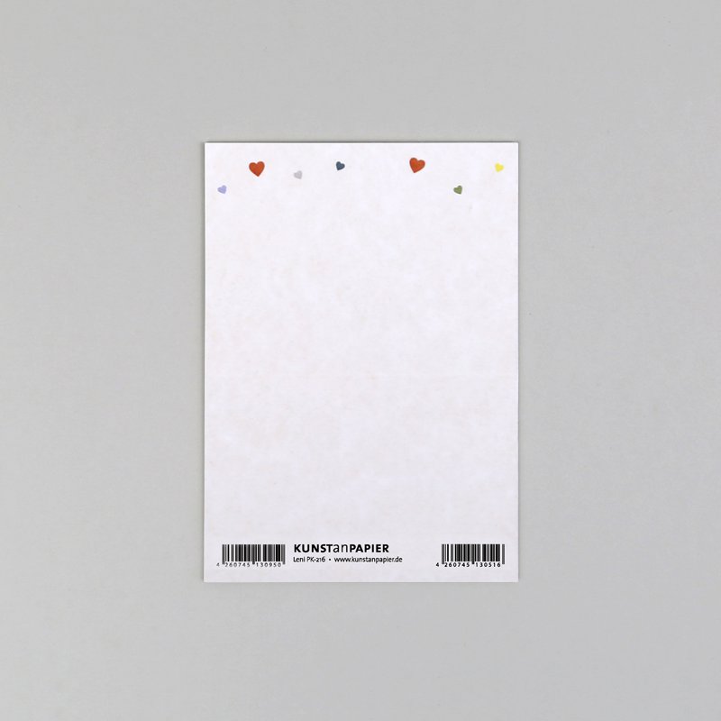 Postkarte Holzschliff Leni Herz