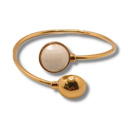 Perly Gemstone Armreif - Perliges Porzellan