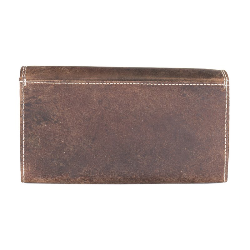 Large Buffalo Leather Wallet with Flap - 3 Colours - Arrigo