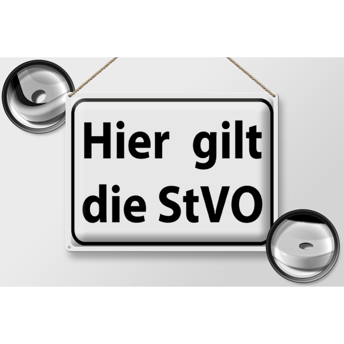 Tin sign note 40x30cm StVO traffic sign applies here