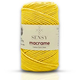 Sensy Premium 2 mm - 160 yards 100 % genanvendt bomuldsmacrame-ledning