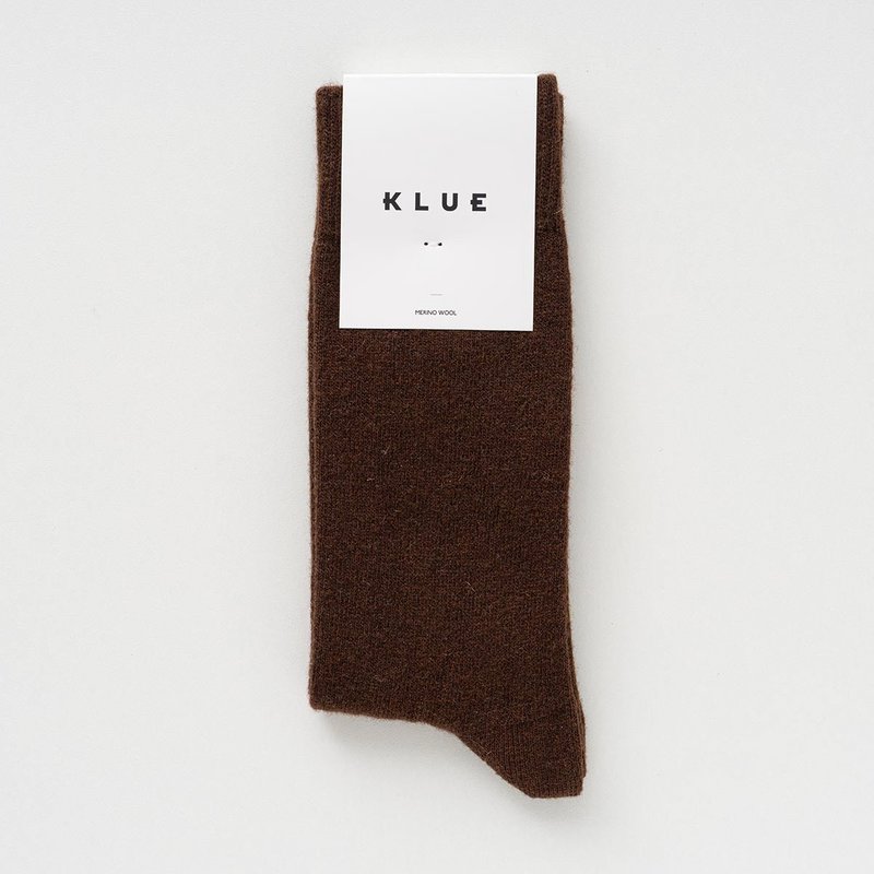KLUE Merino Wool socks plain | Brown