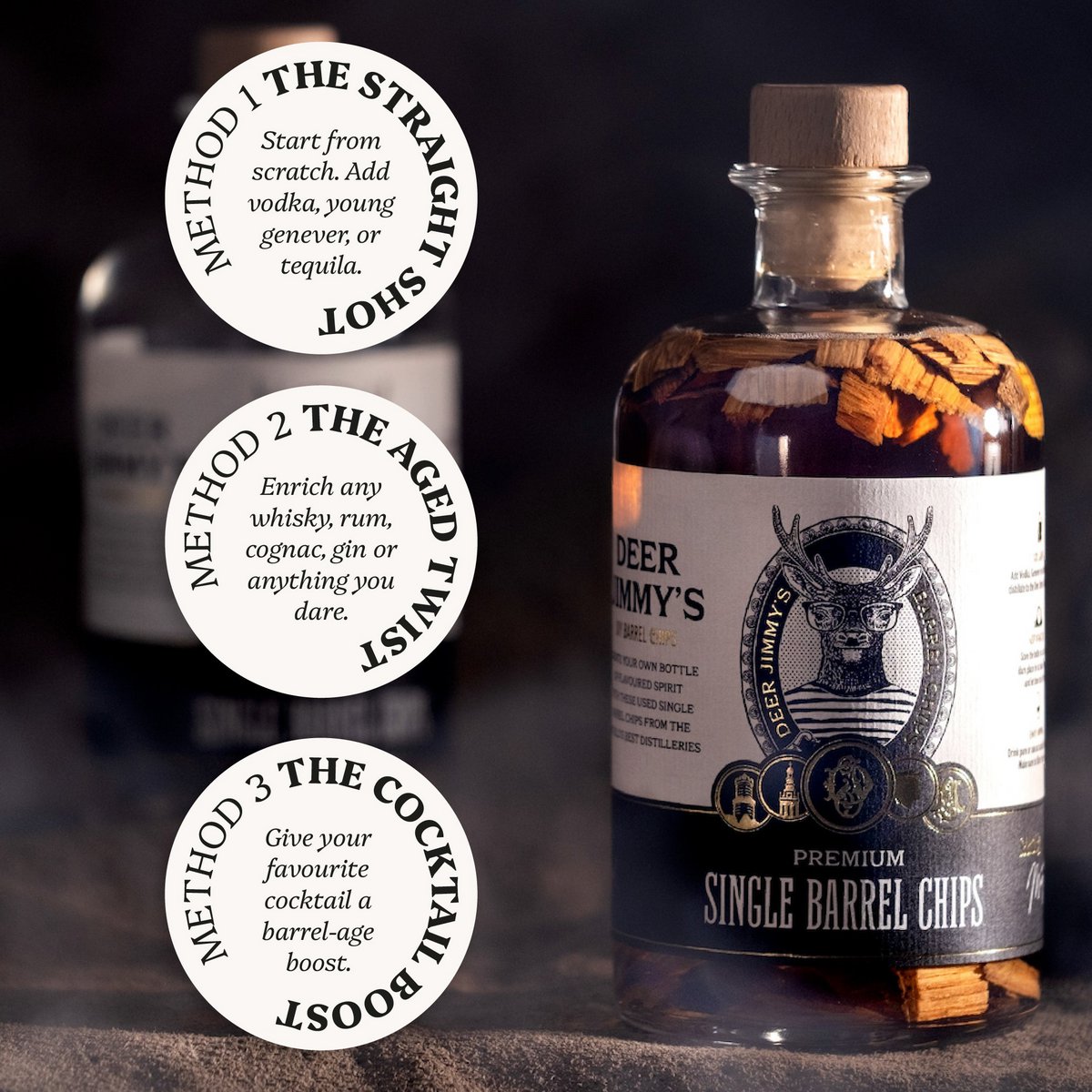 Deer Jimmy's® - French Calvados Barrel Chips