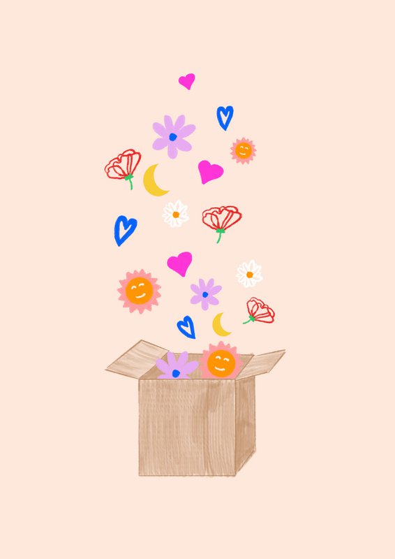Caja llena de amor.