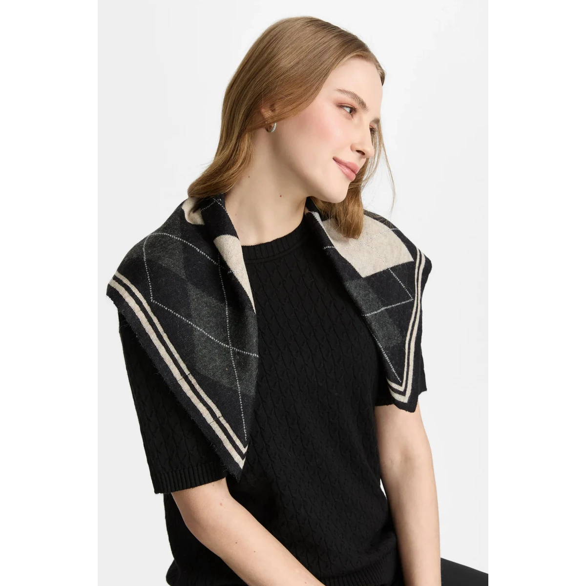 Mohair Troia Foulard (Black) 