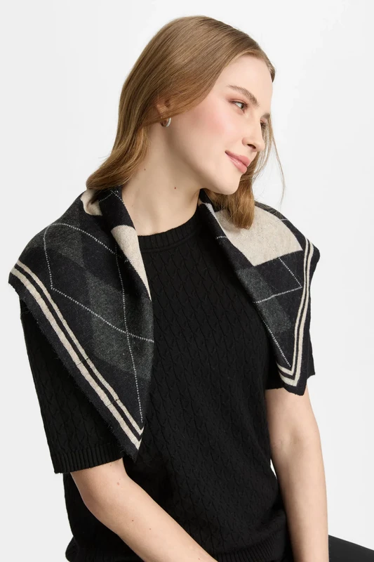 Mohair Troia Foulard (Black) 