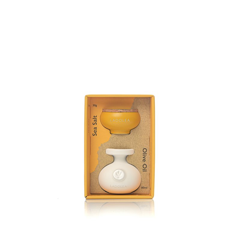 Fleur de Sel (30g) & organisk ekstra jomfru olivenolie (80 ml)