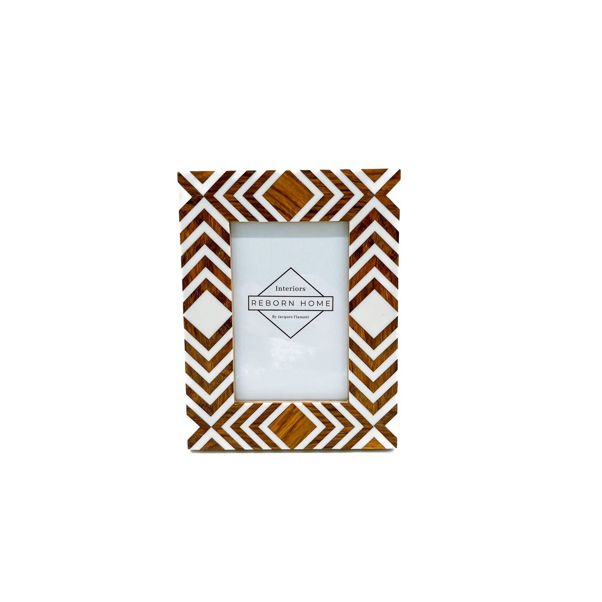 PHOTO FRAME FISHGRATE BROWN 10X15CM