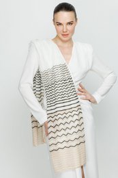 Cybele Shawl Ecru-Beige-Black