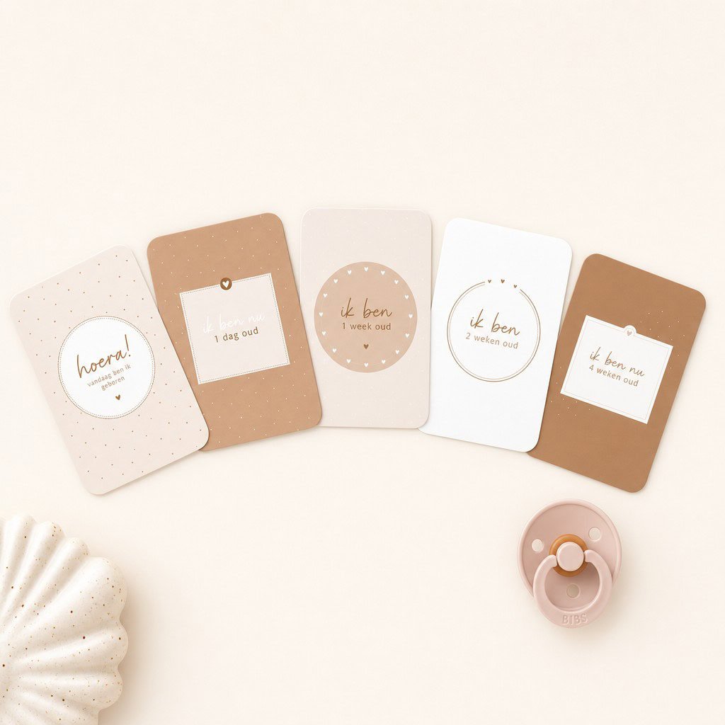 Fyllbooks Milestone cards set Baby - Beige