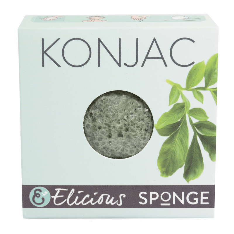 Sponge Konjac pour le visage du thé vert - anti-bactéries