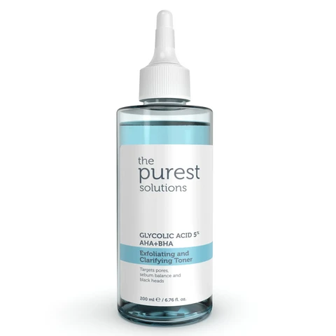 The Purest Solutions 5% Glycolic Acid Purifying Toner AHA + BHA Exfoliating and Clarifying Toner