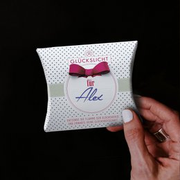 Luce portafortuna / Nella confezione regalo con fiocco ritagliato 🎀 / Punti / Luce portafortuna per... / personalizzabile