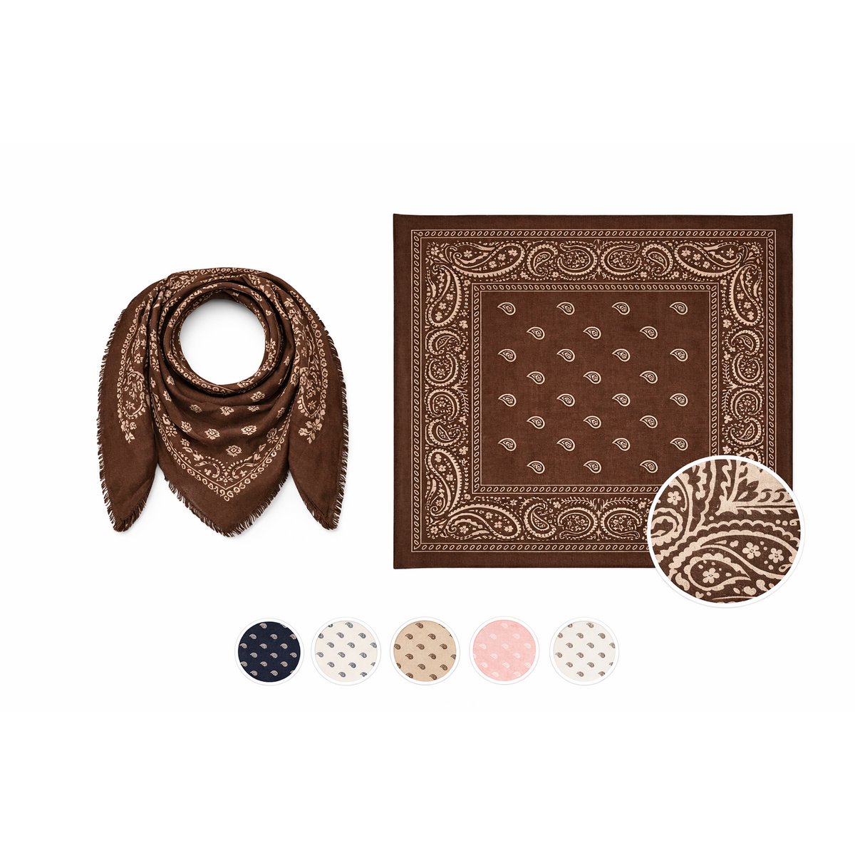 HS Bandana Large Scarf - In 8+ Colors - 110x110 cm – Cashmere Look