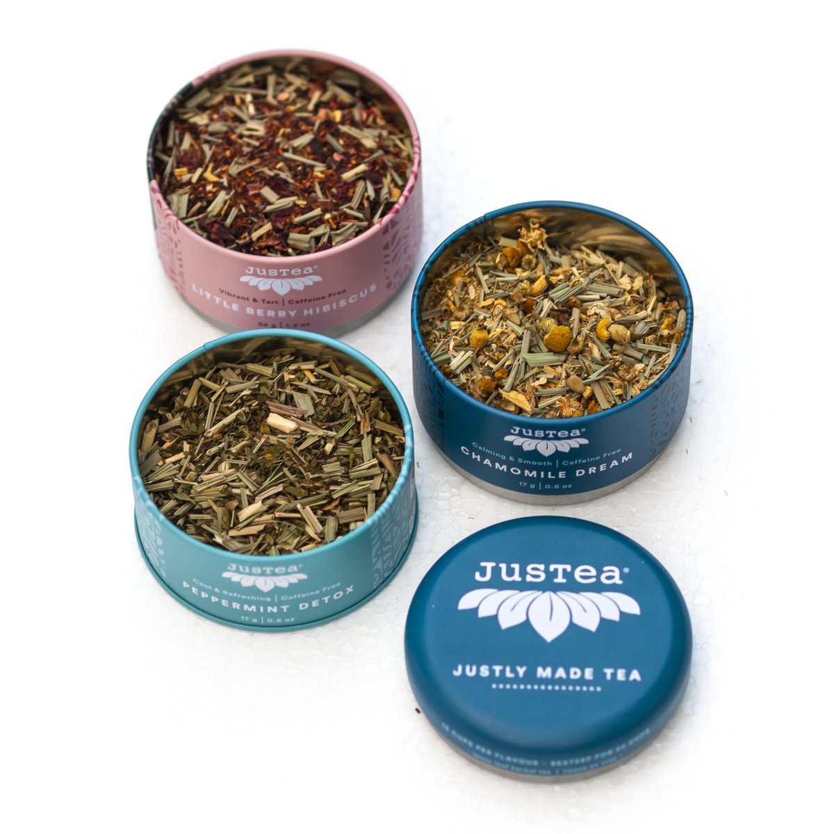 Justea | Herbata ziołowa Trio | Układane zęby herbaty luźne herbatę biologiczne | Uczciwy handel