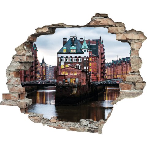 3D wall sticker - Hamburg