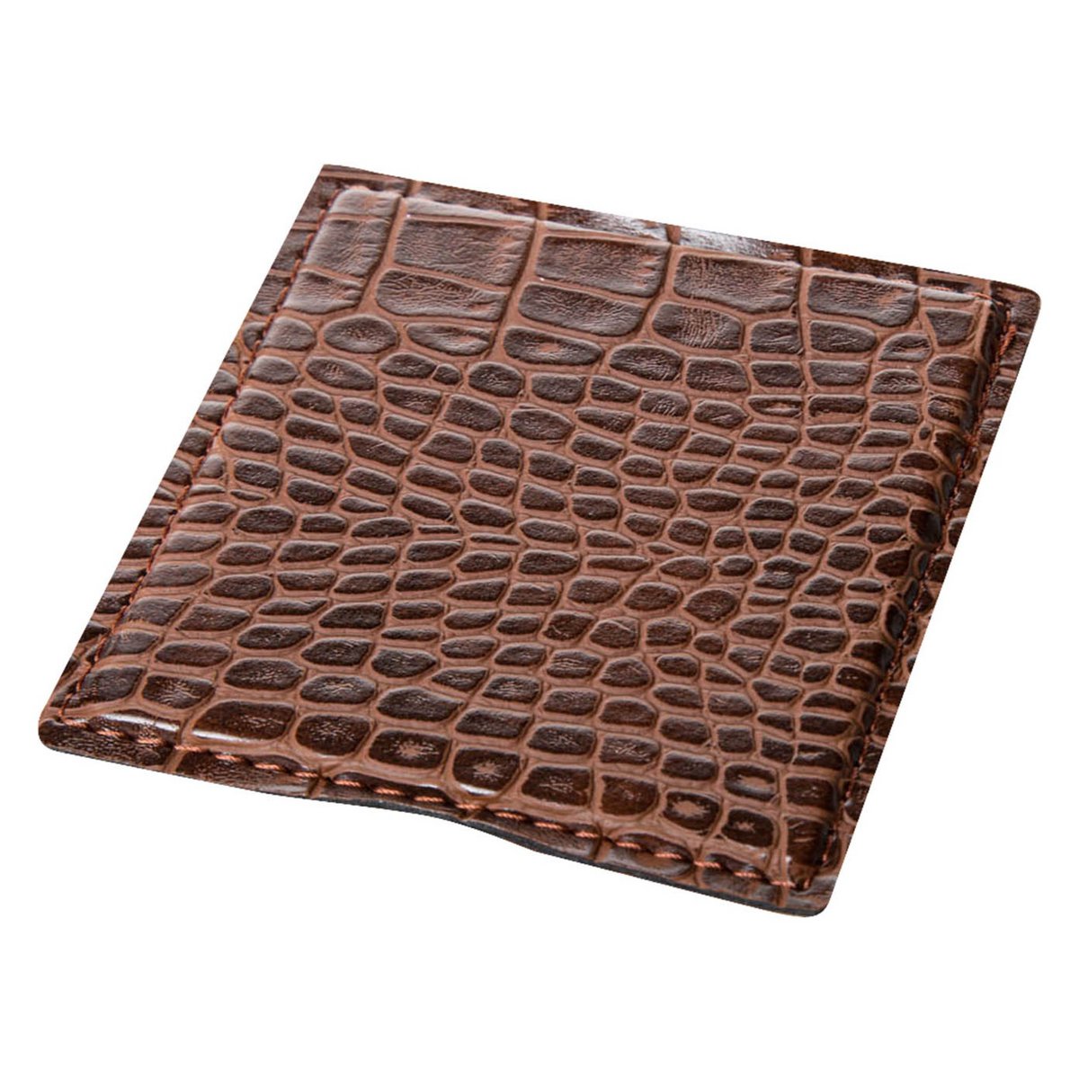 Coaster de vidrio 6-ER Set Kroko Light Brown