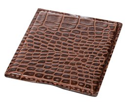 Coaster de vidrio 6-ER Set Kroko Light Brown