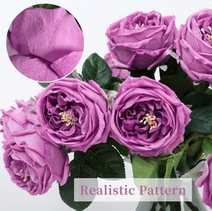 Enkele tak handgevoelde Austin roos 72cm high- lichtpaars