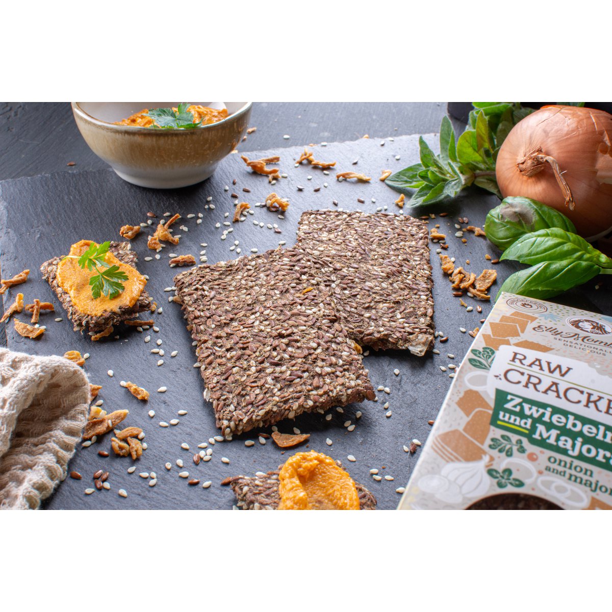 Trio di cracker ai semi di lino Keto - Vegani, senza zuccheri aggiunti, senza glutine