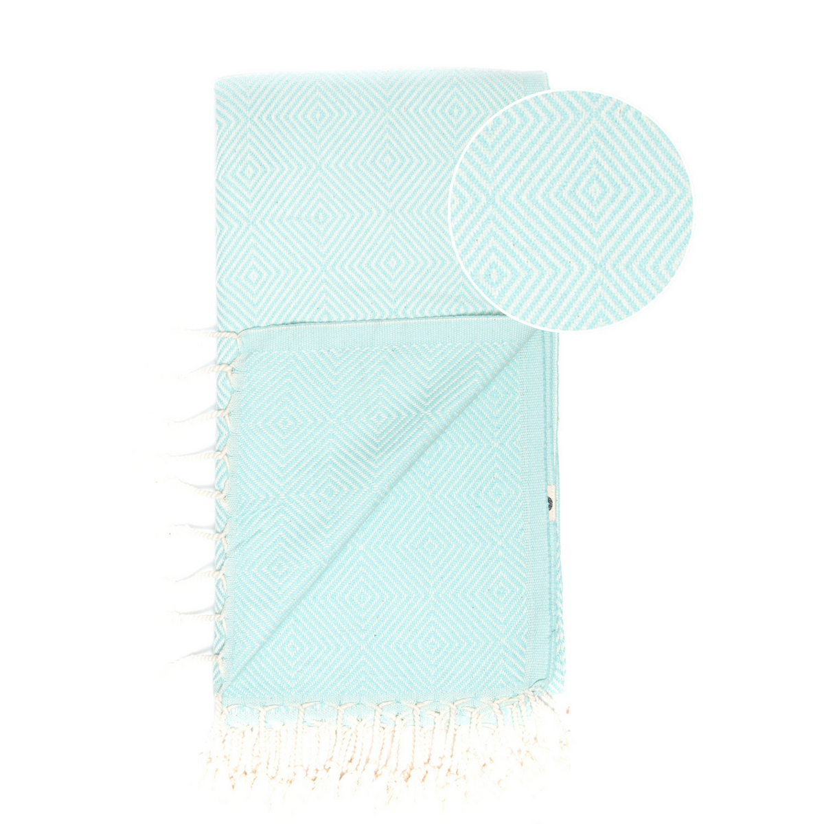 Toalla de piscina CRYSTAL Cotton Hammam – Libre de arena y compacta – Menta - 180x100 cm