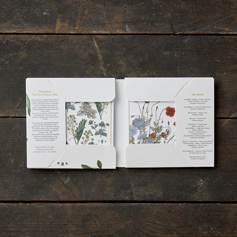 The Flora Danica Atlas - Wild plants - Square card folder