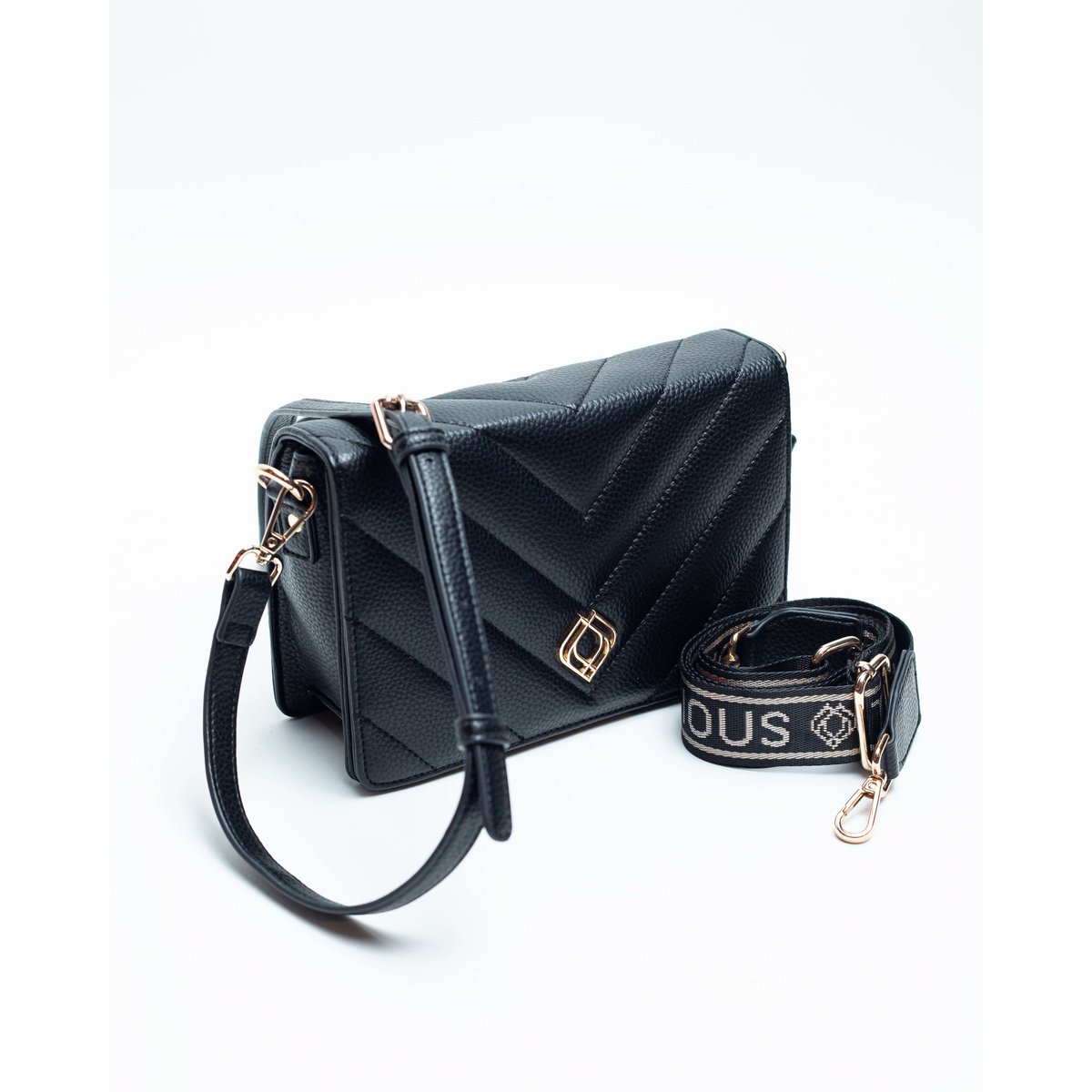 Clutch Diva Corn Leather Black